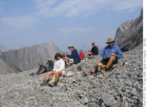 Lunch on the French Glacier moraine