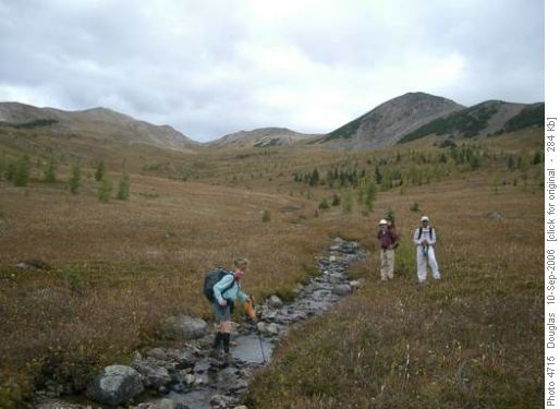 Leaving Healy Pass trail