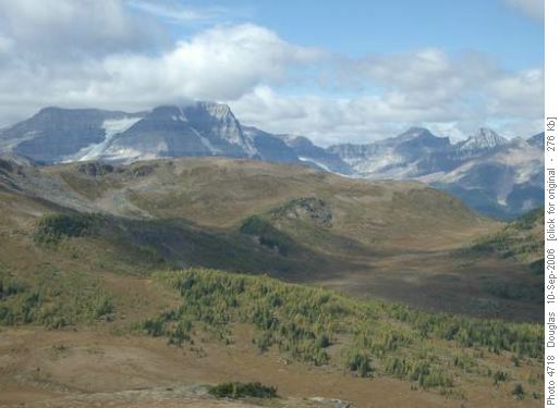 Mt Ball and upper Lost Horse Creek from ridge