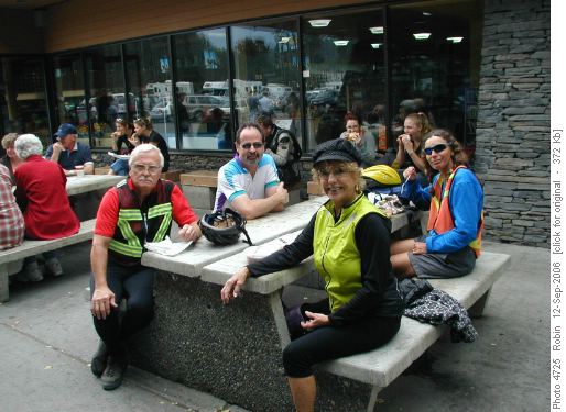 Lunch in the wilderness near Laggan's Bakery