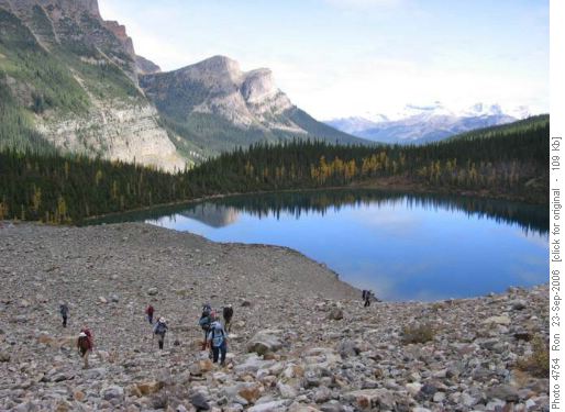 Scree above Lake Annette