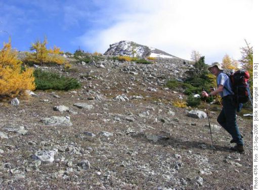 Summit of little Temple from west treeline