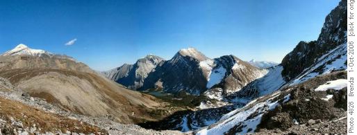 Views of Mt. Bogart, Ribbon Lake, Mt. Kidd and Guinns Pass