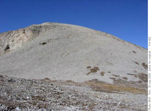 OT5 section, ascending south end of ridge