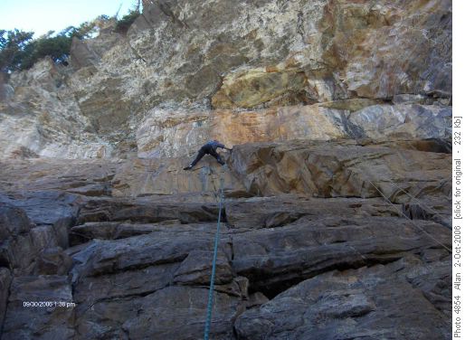 Nicholas at Back of Lake Louise - Overhang