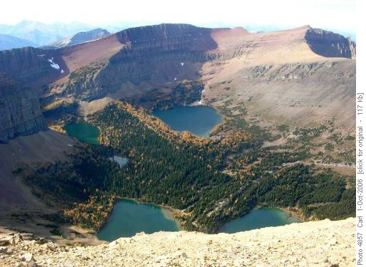Lineham Lakes (Mt. Hawkins at right)