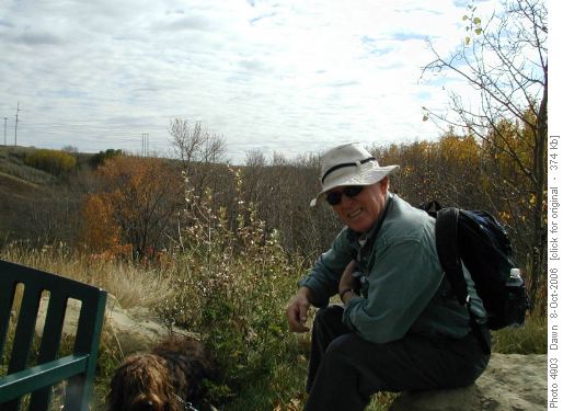Dave & furry friend relax