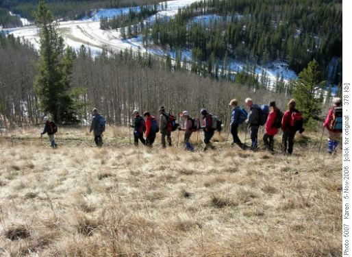 Marching down to Canyon Creek