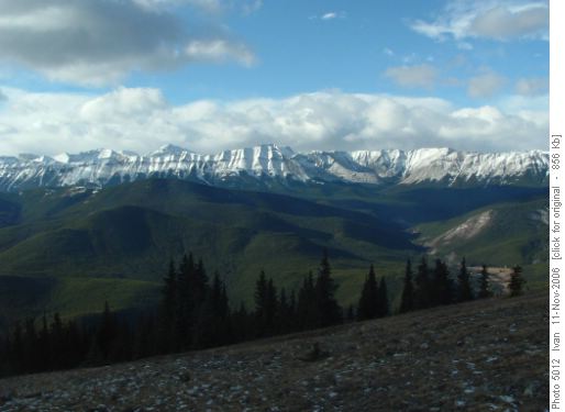 Prairie Mt., view west