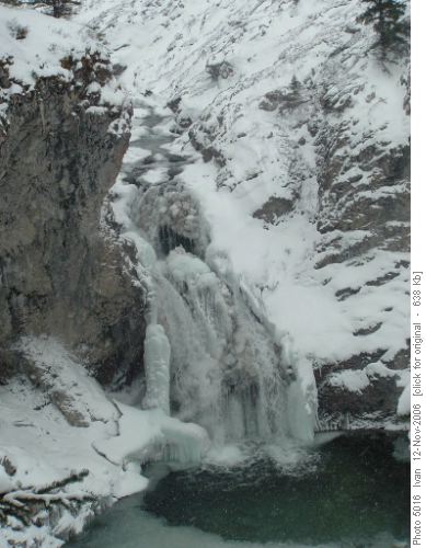 Big Elbow Trail waterfall