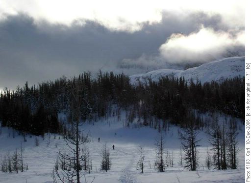 Setting out from Healy Meadows towards Eohippus Lake