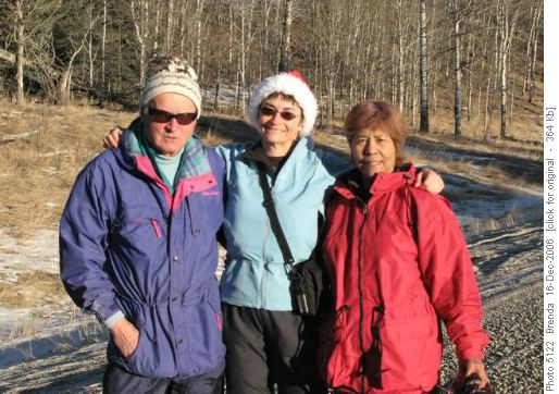 Santa (Brenda) and her helpers (Karel and Linda)