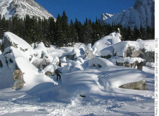 How many rock elephants can you see?