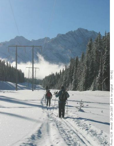 Skiing The Powerline Right-Of-Way