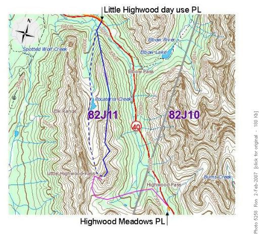 Pocaterra Ridge map