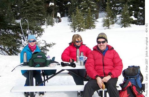 Tyrwhitt picnic table: Marietta, Barb & Ron
