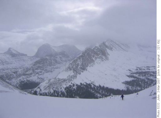 Birdwood pass looking south