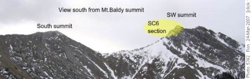 Southwest summit of Mt Baldy