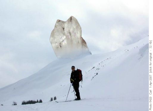 Stuart in front of Quartz Hill on April 1st!
