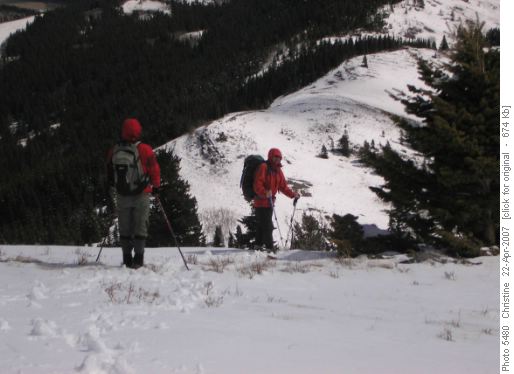 Descending Mt Backus