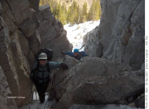 East gully of Yam - Ev and Les