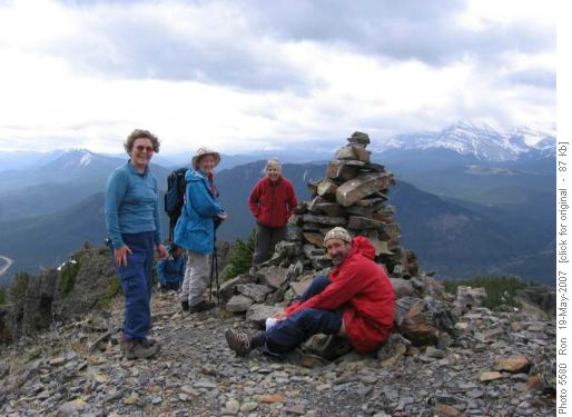 {337 Kat Wit}, {1017 Mar Lal}, {940 Hel Wri} & {278 Fran Gali} at Junction Hill summit