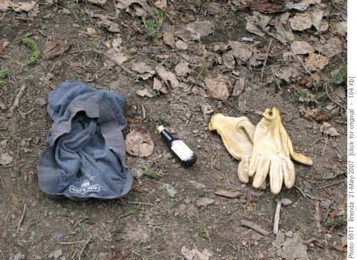 First we found the gloves, then the whiskey, then the... underwear??