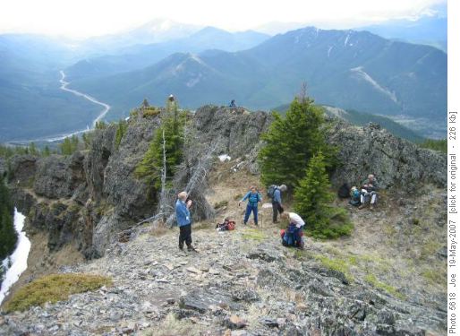 Shelter from the wind: Junction Hill summit