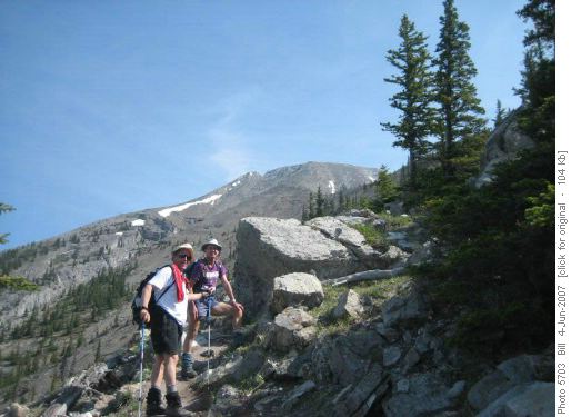 Trail up Lady Macdonald