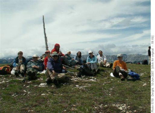 Lunch at the top of Prairie Mountain