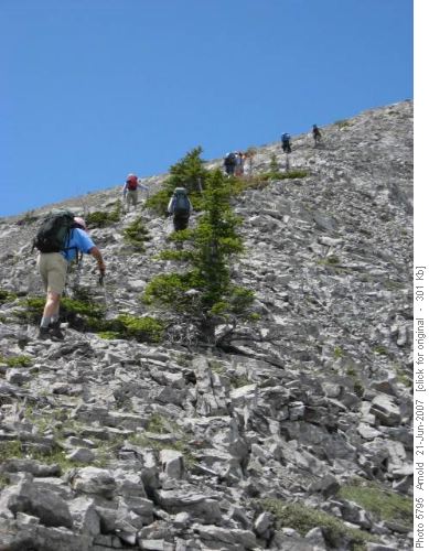 The ridge to the summit