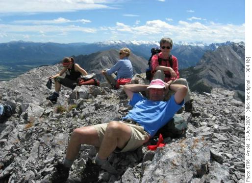 Resting on the summit