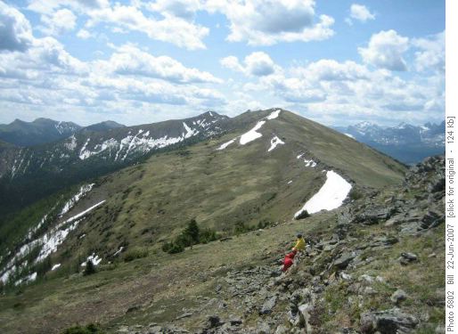 Looking south from north peak of Pasque Mtn