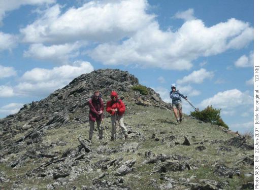 High winds on north peak of Pasque Mtn