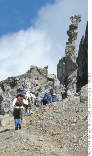 The ascent of Black Rock Mountain Summit