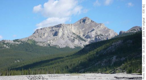 Black Rock Mountain's S-Face seen from the Ghost River
