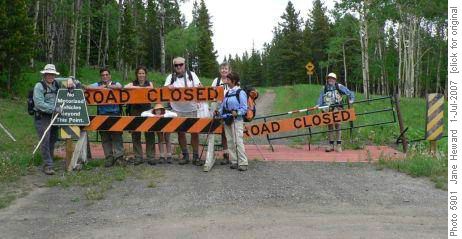 Gorge Creek road and gate