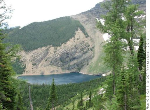 Forum Lake from ascent ridge