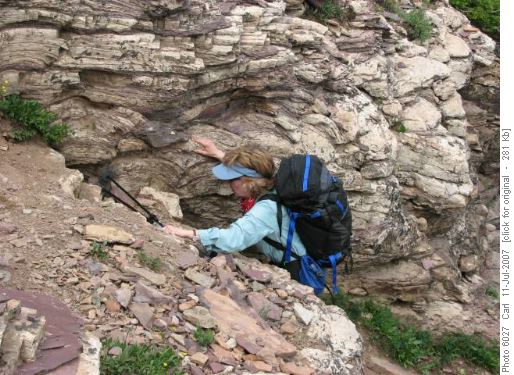 SC5 crux of the ascent to Akamina Ridge