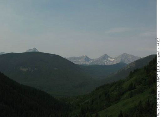 Haze over the mountains