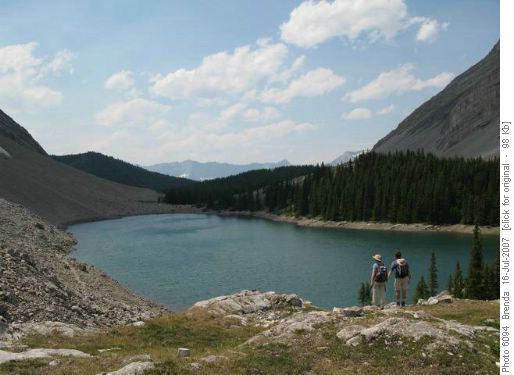 Third lake from the rocks between the third and fourth lakes