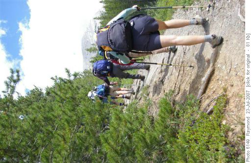 Hiking up