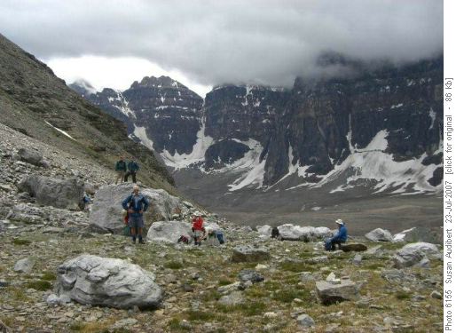 At Wastach Pass after the descent from the summit