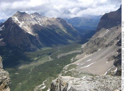Looking into Paradise Valley from the summit of Wastach Mountain