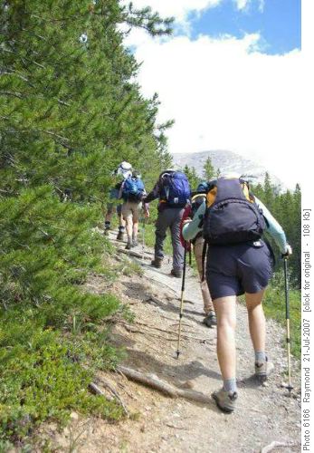 Hiking up West Wind Pass