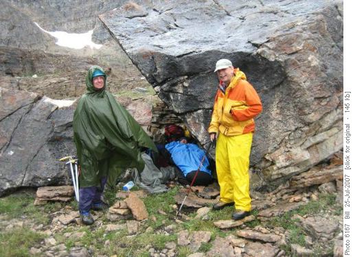 Bivy below Mt Cline
