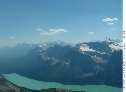 Hector Lake from Bow Peak