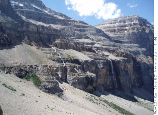 From up Stanley Glacier valley
