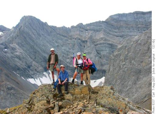 on the highest top of Storm Ridge
