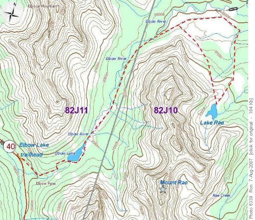 Lake Rae trail map
